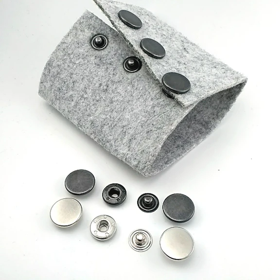 Snap Button Double-Sided 15 mm (1/2 inch) Brass Coin Type 4-Piece Set ERCB0015PR2K