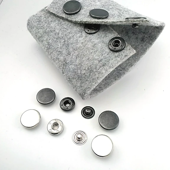 Snap Button Double-Sided 15 mm (1/2 inch) Brass Coin Type 4-Piece Set ERCB0015PR2K