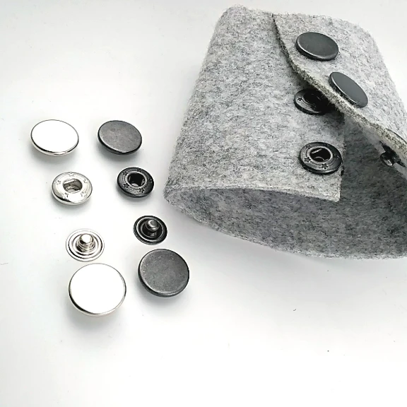 Snap Button Double-Sided 15 mm (1/2 inch) Brass Coin Type 4-Piece Set ERCB0015PR2K