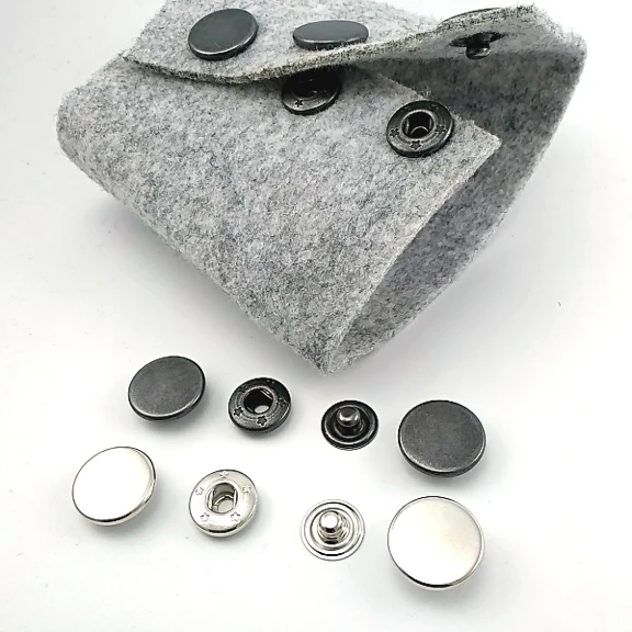 Snap Button Double-Sided 15 mm (1/2 inch) Brass Coin Type 4-Piece Set ERCB0015PR2K