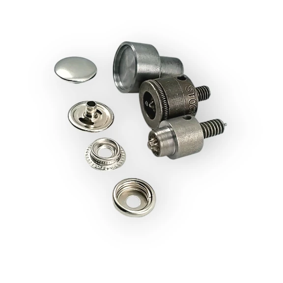 15 mm Çıft Taraflı Mont Çıtçıt Düğme Hafif Bombeli Pirinç 61 Sistem PR150S61CFT