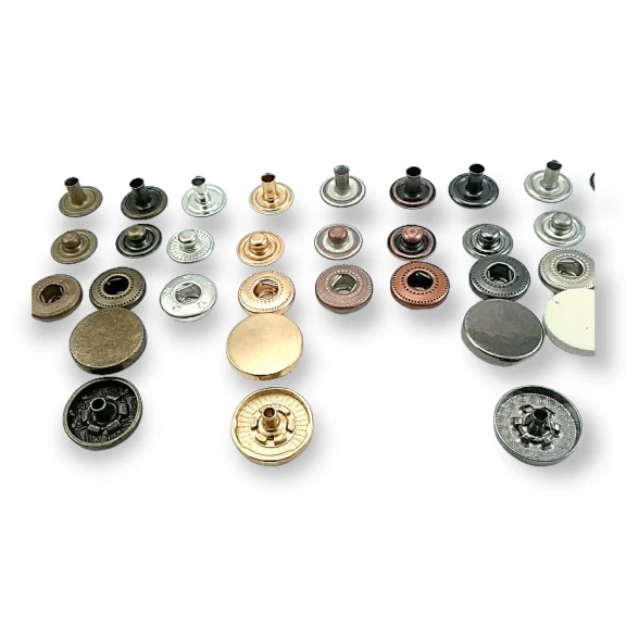 15 mm Zamak Çıtçıt Düz 54 Sistem 4 lü Takım ERC0015ZMK