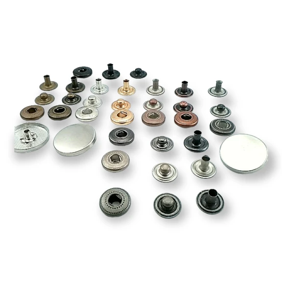 20 mm Zamak Çıtçıt Düz 54 Sistem 4 lü Takım ERC0020ZMK