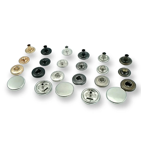 15 mm Para Tipi Çıtçıt Düz 54 Sistem Pirinç 4 lü Takım ERCB0015PRP