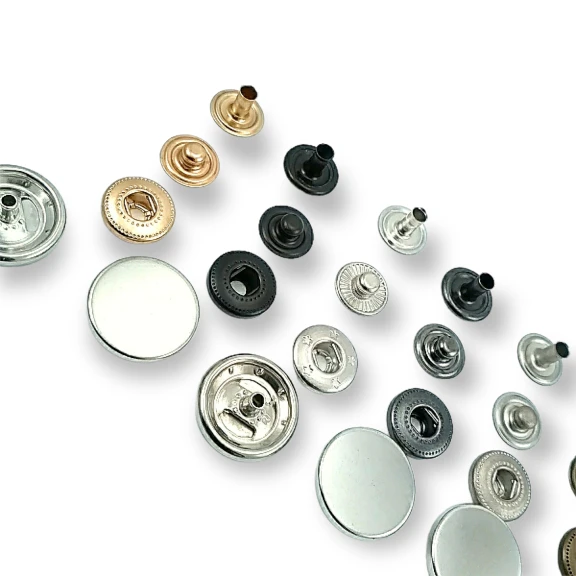 17 mm Para Tipi Çıtçıt Düz 54 Sistem Pirinç 4 lü Takım ERCB0017PRP