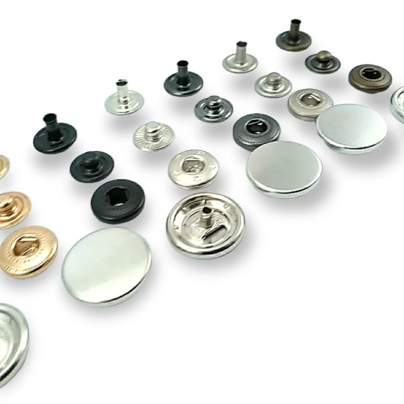 17 mm Para Tipi Çıtçıt Düz 54 Sistem Pirinç 4 lü Takım ERCB0017PRP