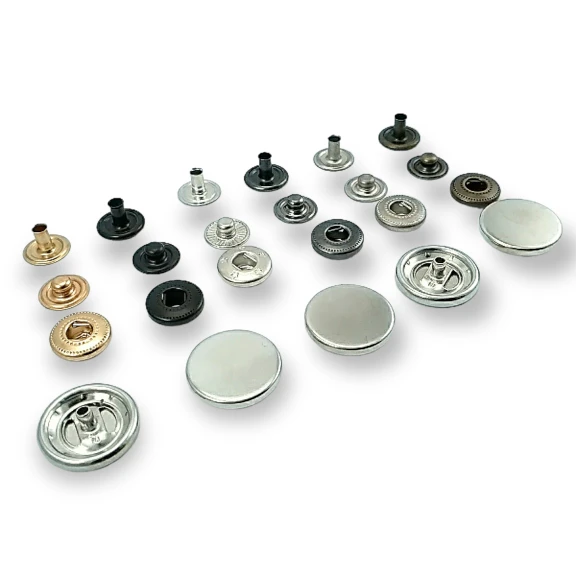 18 mm Para Tipi Çıtçıt Düz 54 Sistem Pirinç 4 lü Takım ERCB0018PRP