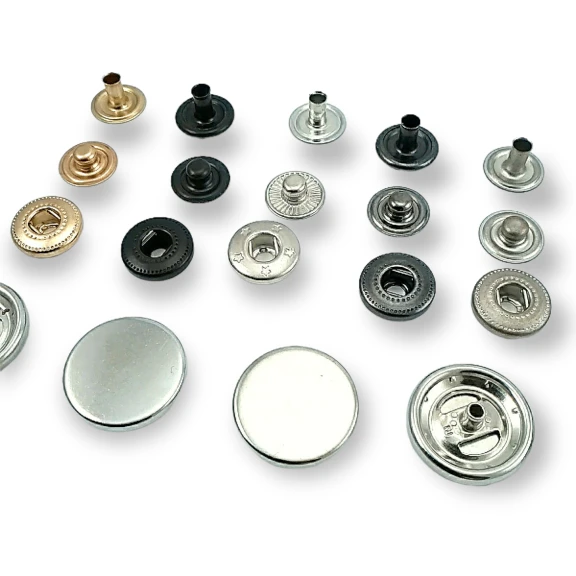 18 mm Para Tipi Çıtçıt Düz 54 Sistem Pirinç 4 lü Takım ERCB0018PRP