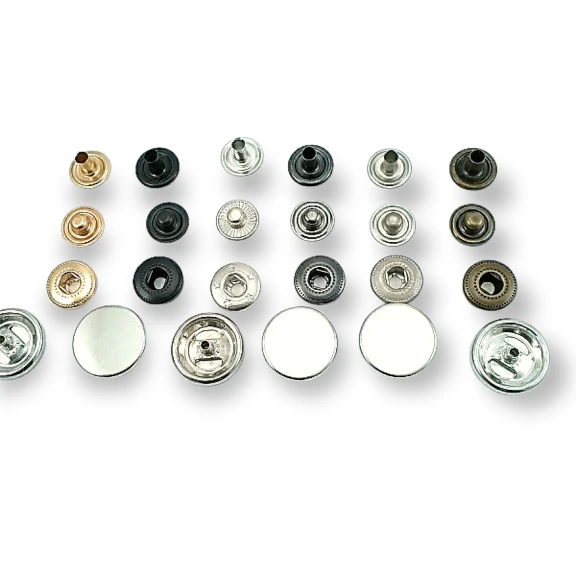 18 mm Para Tipi Çıtçıt Düz 54 Sistem Pirinç 4 lü Takım ERCB0018PRP