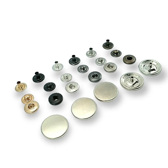 20 mm Para Tipi Çıtçıt Düz 54 Sistem Pirinç 4 lü Takım ERCB0020PRP