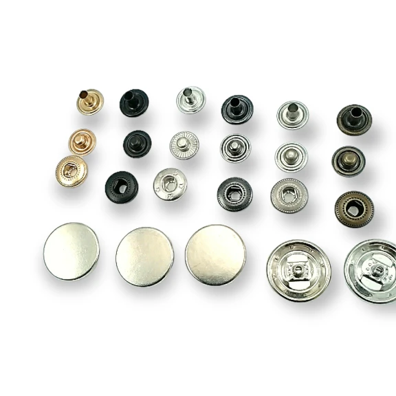 20 mm Para Tipi Çıtçıt Düz 54 Sistem Pirinç 4 lü Takım ERCB0020PRP