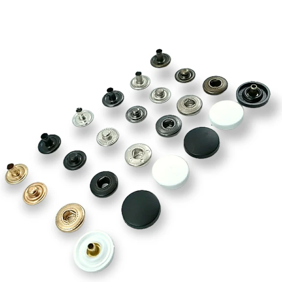 15 mm Plastik Çıtçıt Düz 54 Sistem Pirinç 4 lü Takım ERC0015PL