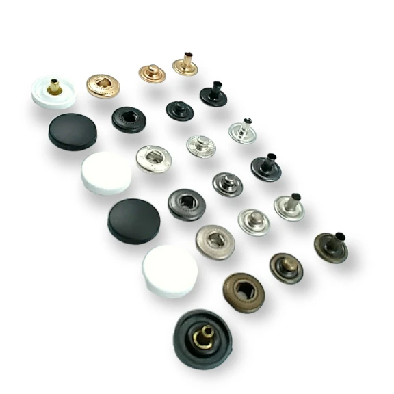 15 mm Plastik Çıtçıt Düz 54 Sistem Pirinç 4 lü Takım ERC0015PL