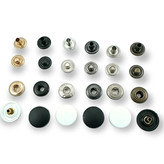 15 mm Plastik Çıtçıt Düz 54 Sistem Pirinç 4 lü Takım ERC0015PL