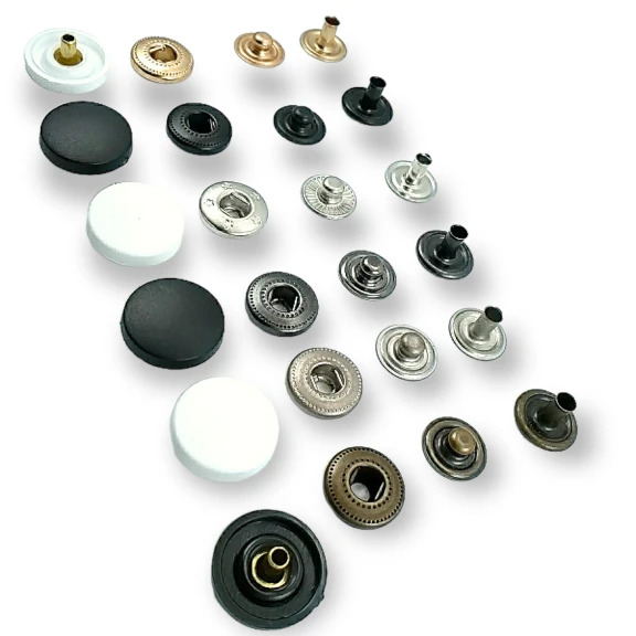 15 mm Plastik Çıtçıt Düz 54 Sistem Pirinç 4 lü Takım ERC0015PL