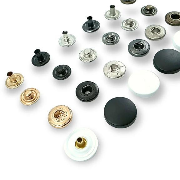 15 mm Plastik Çıtçıt Düz 54 Sistem Pirinç 4 lü Takım ERC0015PL