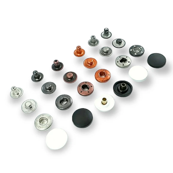 17 mm Plastik Alfa Çıtçıt 54 Sistem Pirinç 4 lü Takım ERCA0017PL