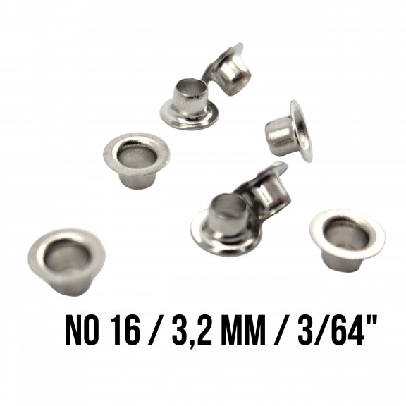 Düz Kuşgözü No 16 Pirinç 3,2 mm (500 Ad/Paket) ERD0016PR