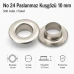 10 mm / 0.39 in Inner Diameter Stainless Metal Eyelet Capsule, 500 pcs/Pack ER0024P