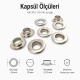 10 mm Inner Diameter Stainless Metal Eyelet Capsule for Textile and Leather Projects, 500 pcs Pack