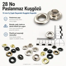 Kuşgözü No 28 Paslanmaz İç Çap 13 mm ER0028P
