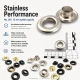 Kuşgözü No 28 Paslanmaz 13 mm ER0028P, çanta ve tekstil projelerinde kullanılmak üzere tasarlanmış, paslanmaz metal