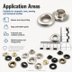 Kuşgözü No 28 Paslanmaz 13 mm ER0028P, çanta ve tekstil projelerinde kullanılmak üzere tasarlanmış, paslanmaz metal