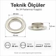 Kuşgözü No 34 Paslanmaz 28 mm ER0034P, yüksek kaliteli metal kuşgözü, tekstil, deri, çanta ve ayakkabı projeleri için ideal