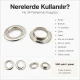 Kuşgözü No 34 Paslanmaz 28 mm ER0034P, yüksek kaliteli metal kuşgözü, tekstil, deri, çanta ve ayakkabı projeleri için ideal
