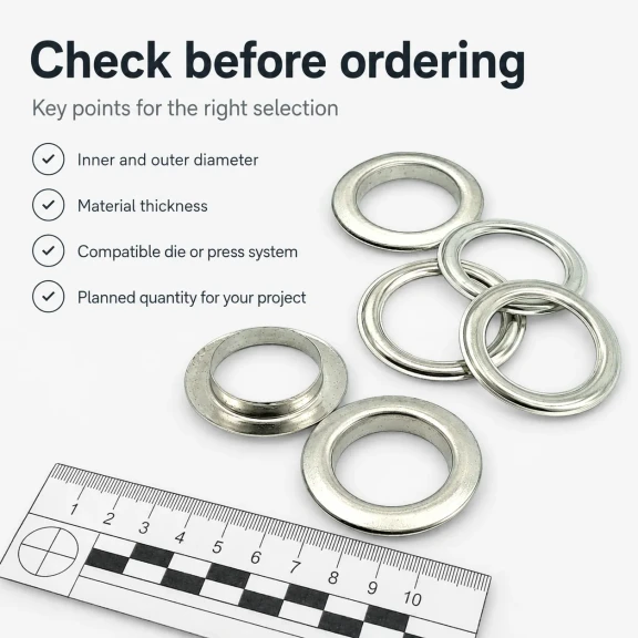 32 No 21 mm Düz Pirinç Kuşgözü 500 Adet/Paket - Tekstil ve Aksesuar Kullanımı için Uygun