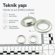 32 No 21 mm Düz Pirinç Kuşgözü 500 Adet/Paket - Tekstil ve Aksesuar Kullanımı için Uygun