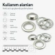 32 No 21 mm Düz Pirinç Kuşgözü 500 Adet/Paket - Tekstil ve Aksesuar Kullanımı için Uygun