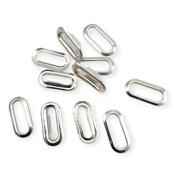 Oval Eyelet 1,5 cm Brass 19/32"  (500 Pieces/Pack) EROV0015PR