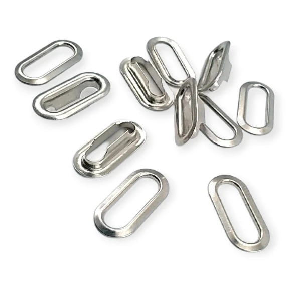 Oval Eyelet 1,5 cm Brass 19/32"  (500 Pieces/Pack) EROV0015PR