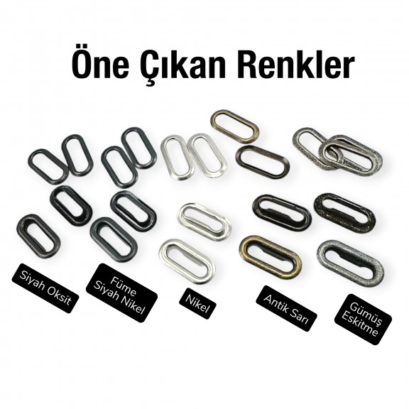 Oval Kuşgözü 1,5 cm Pirinç No 3 ( 500  Ad/Paket) EROV0015PR