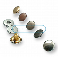 Magnetic Snap Buttons 12.5 mm Set of 4 Curved Brass (250 pcs/pkt) ERMK0125PR