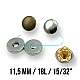 Magnetic Snap Buttons 12.5 mm Set of 4 Curved Brass ERMK0125PR