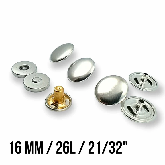 Mıknatıslı Çıtçıt 12,5 mm 4 lü Takım Bombeli Pirinç ERMK0125PR