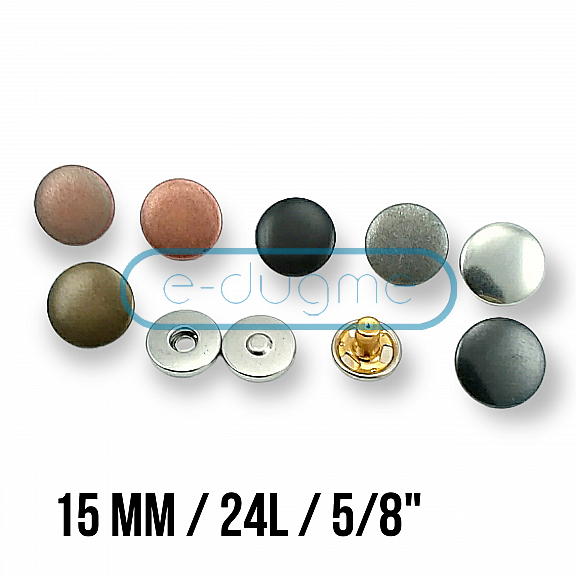 Magnetic Snap Buttons 12.5 mm Set of 4 Curved Brass ERMK0125PR
