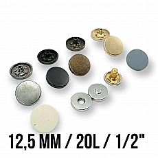 Mıknatıslı Çıtçıt 12,5 mm 4 lü Takım Düz Zamak ERMK0125ZMK12