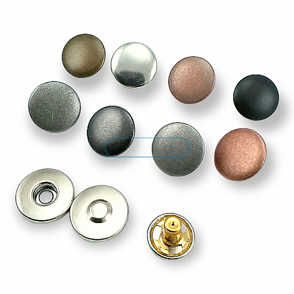 Magnetic Snap Buttons 15 mm Set of 4 Curved Brass ERMK015PR