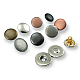 Magnetic Snap Buttons 15 mm Set of 4 Curved Brass ERMK015PR