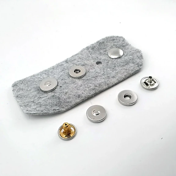 18 mm Mıknatıslı Çıtçıt 4 lü Takım Bombeli Pirinç ERMK018PR