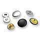 Magnetic Snap Buttons 18 mm Set of 4 Curved Brass ERMK018PR