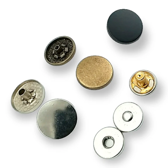 Mıknatıslı Çıtçıt 17 mm 4 lü Takım Düz Zamak ERMK018ZMK17