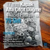 Alfa Çıtçıt Düğme 17 mm Paslanmaz Çelik Çıtçıt Düğme 75 Adet/Paket C0001P17PK