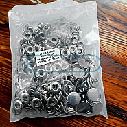 Alpha Snap Fasteners 17 mm Stainless Steel Snap Button 75 Pcs/Pack C0001P17PK