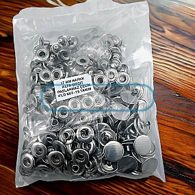 Alpha Snap Fasteners 17 mm Stainless Steel Snap Button 75 Pcs/Pack C0001P17PK