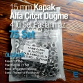 Alfa Çıtçıt Düğme 15 mm Paslanmaz Çelik 75 Takım C0001PPK