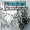 61 Çıtçıt Düğme 15 mm Saç 3 Alt Parça Çıtçıt 144 Adet/Paket C0004PL15PK